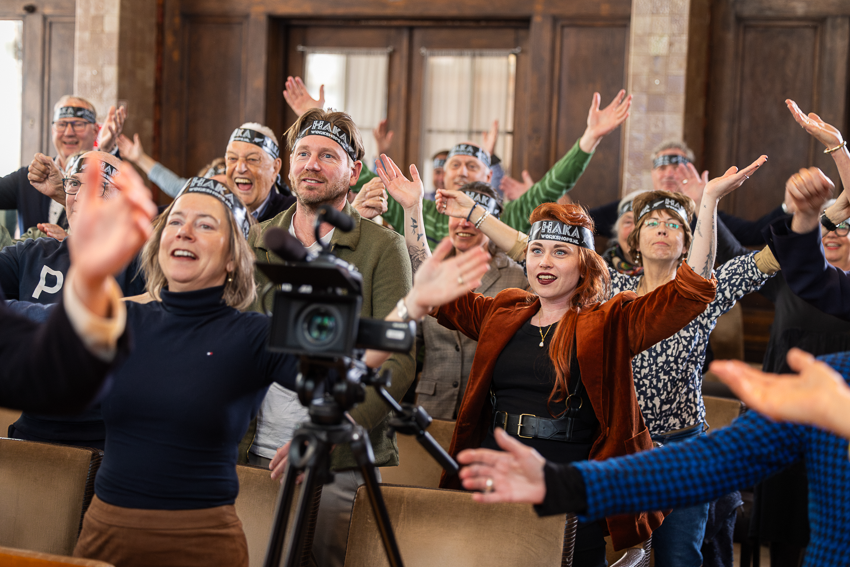 Haka-workshop tijdens Goede Zaken Live Haarlem